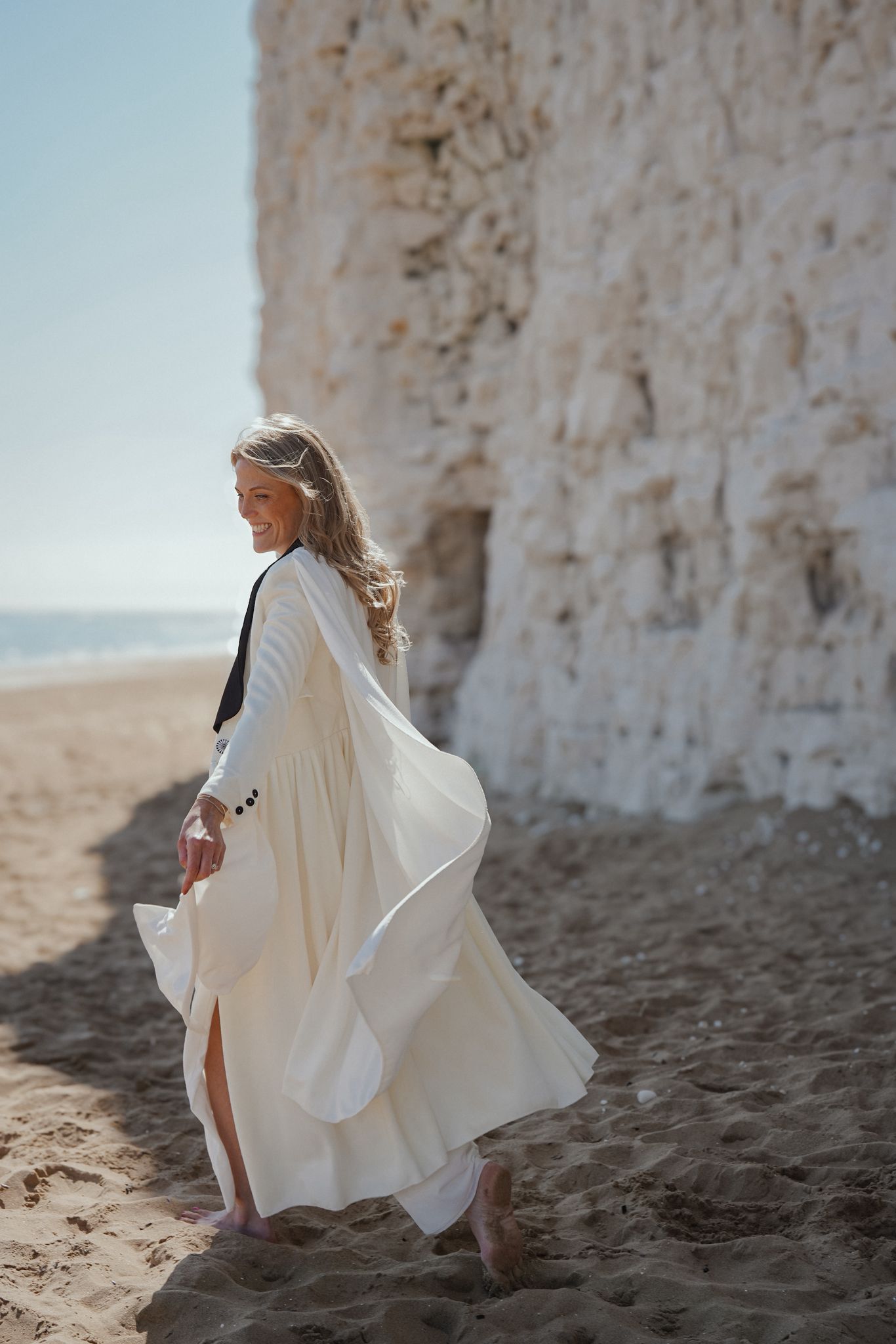 [FOR I EMPOWER] Midi cape over coat Tux